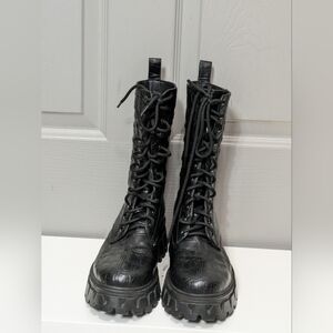 Koi Black Lace Up Boots